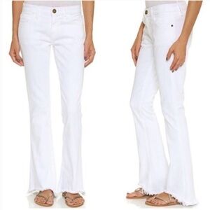NWT Current/Elliot Sugar White Flip Flop Mid-Rise Bootcut Natural Hem Jeans 32